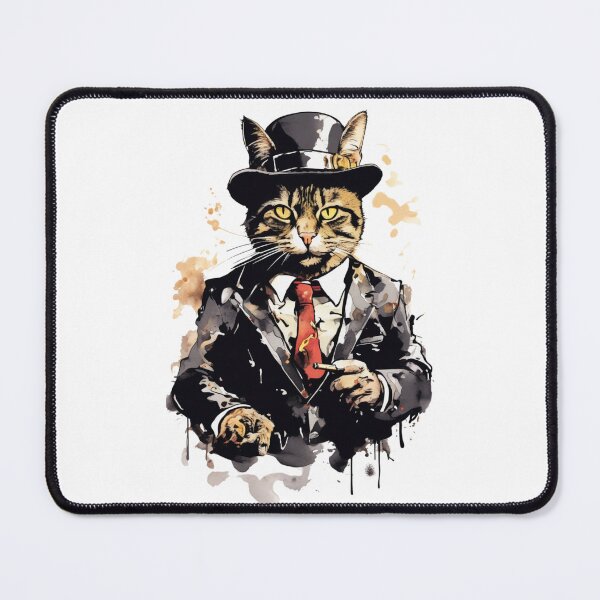 Item preview, Gangster Cat in Suit Vintage Mafia designed and sold by Ginetta0815.