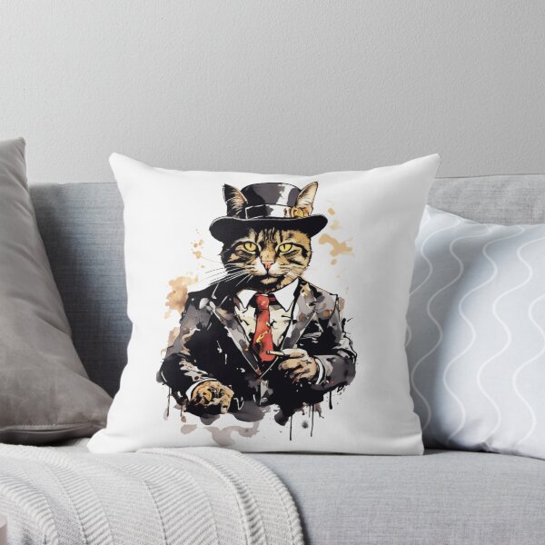 Item preview, Gangster Cat in Suit Vintage Mafia  designed and sold by Ginetta0815.
