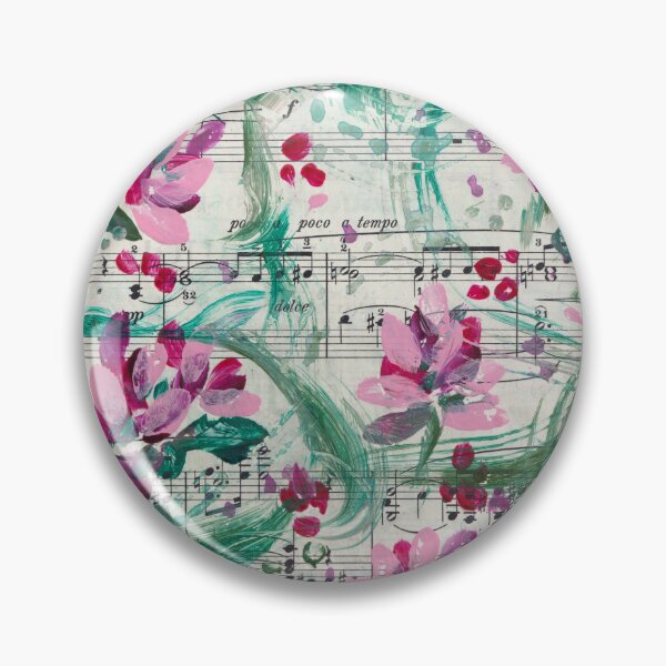 Item preview, Botanical Symphony on Vintage Sheet Music by Nicole Giger designed and sold by NicoleGiger.Studio.