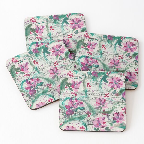 Item preview, Botanical Symphony on Vintage Sheet Music by Nicole Giger designed and sold by NicoleGiger.Studio.