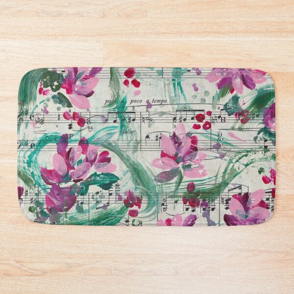 Item preview, Botanical Symphony on Vintage Sheet Music by Nicole Giger designed and sold by NicoleGiger.Studio.