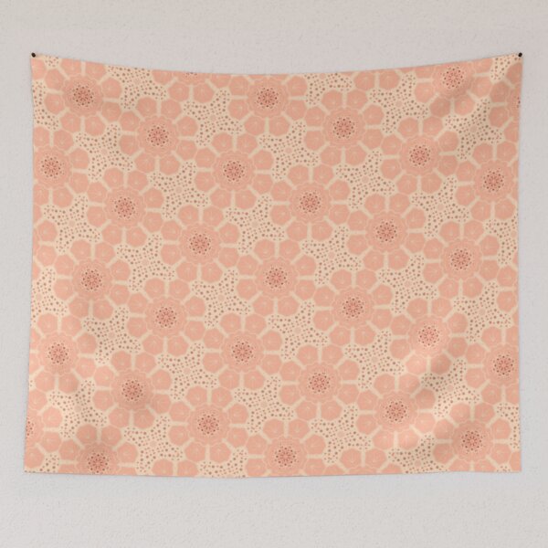 Item preview, Pastel Apricot Poppy Pattern designed and sold by Shy Fractal Designs.