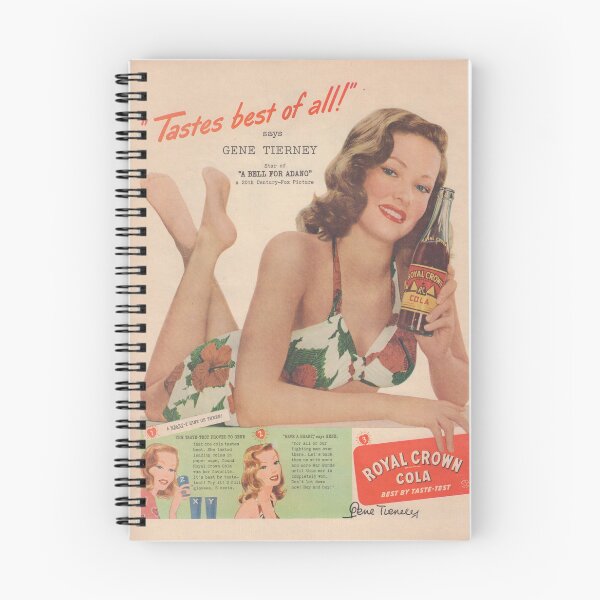 Item preview, Vintage Royal Crown Cola Poster with Gene Tierney designed and sold by Cool Robot Bro..