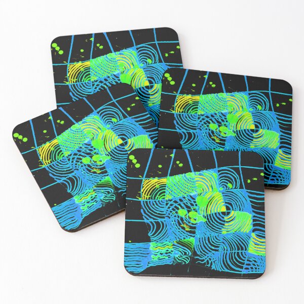 Item preview, Coordinates - Cyberpunk Neon Grid Abstract Op Art designed and sold by MAMA.art.Rio <Marsailhe_Milward>.