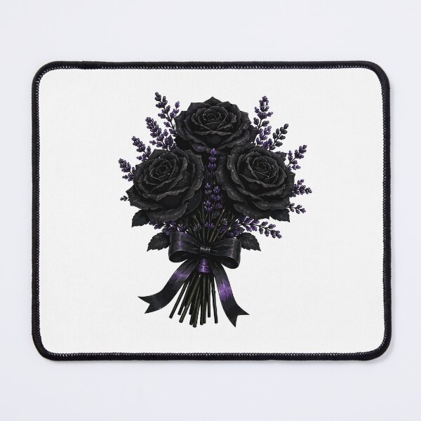 Item preview, Midnight Rose Bouquet | Gothic Black Roses with Lavender Floral Aesthetic designed and sold by RidaSalArt.