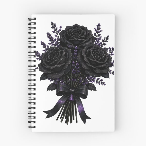 Item preview, Midnight Rose Bouquet | Gothic Black Roses with Lavender Floral Aesthetic  designed and sold by RidaSalArt.