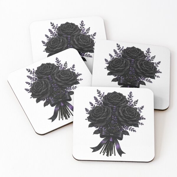 Item preview, Midnight Rose Bouquet | Gothic Black Roses with Lavender Floral Aesthetic  designed and sold by RidaSalArt.