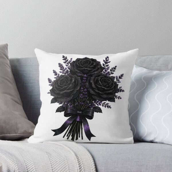 Item preview, Midnight Rose Bouquet | Gothic Black Roses with Lavender Floral Aesthetic  designed and sold by RidaSalArt.