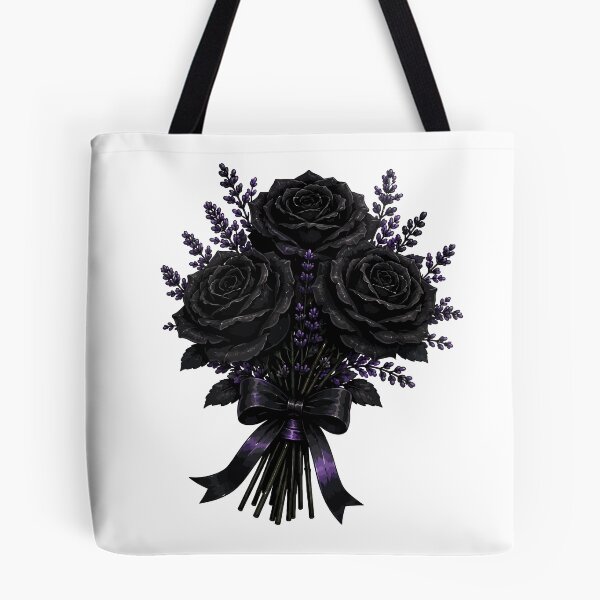 Item preview, Midnight Rose Bouquet | Gothic Black Roses with Lavender Floral Aesthetic designed and sold by RidaSalArt.