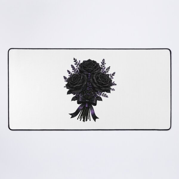 Item preview, Midnight Rose Bouquet | Gothic Black Roses with Lavender Floral Aesthetic  designed and sold by RidaSalArt.