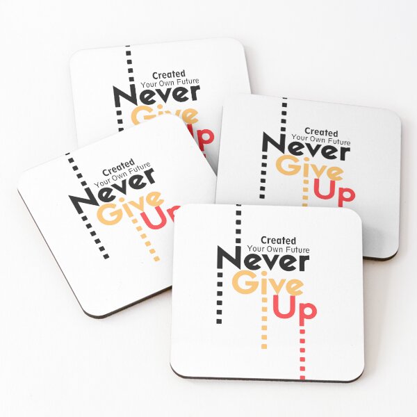 Item preview, Never Give Up motivational typography designed and sold by VisionGraphic.