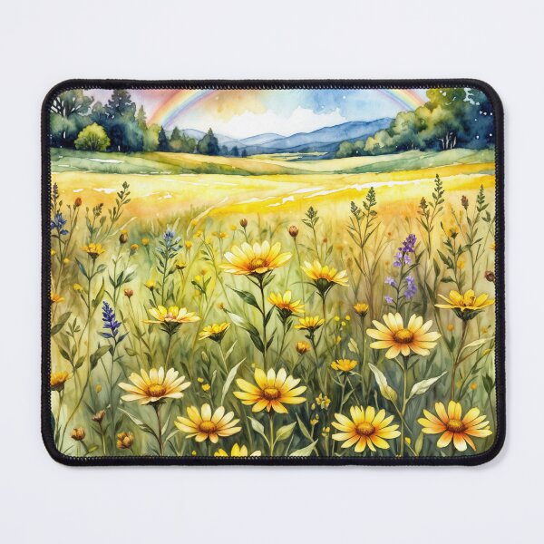 Item preview, Wildflower Field with a Rainbow designed and sold by Maria Dryfhout.