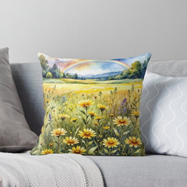 Item preview, Wildflower Field with a Rainbow designed and sold by Maria Dryfhout.