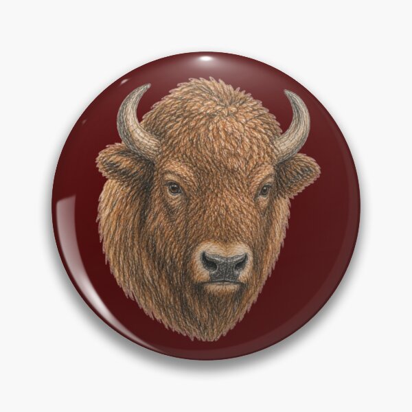 Item preview, Head of a żubr in pencil – European bison designed and sold by JOANNASKAH.