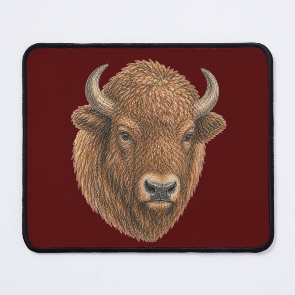 Item preview, Head of a żubr in pencil – European bison designed and sold by JOANNASKAH.