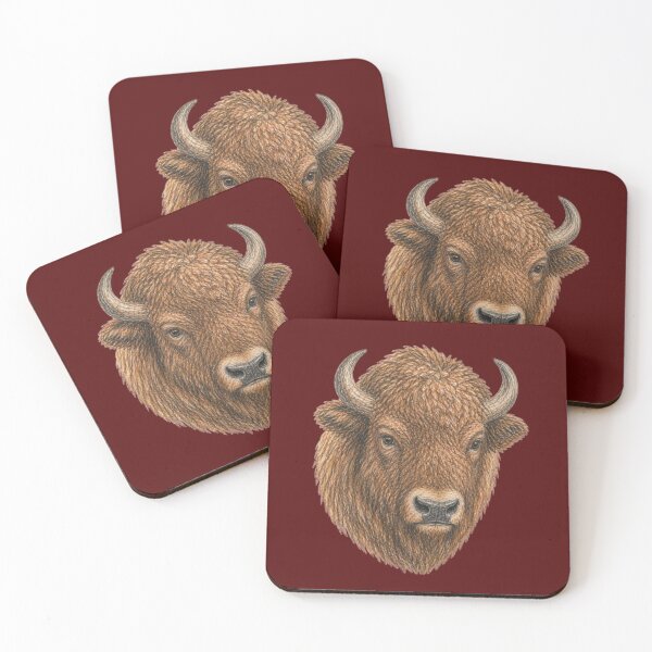 Item preview, Head of a żubr in pencil – European bison designed and sold by JOANNASKAH.