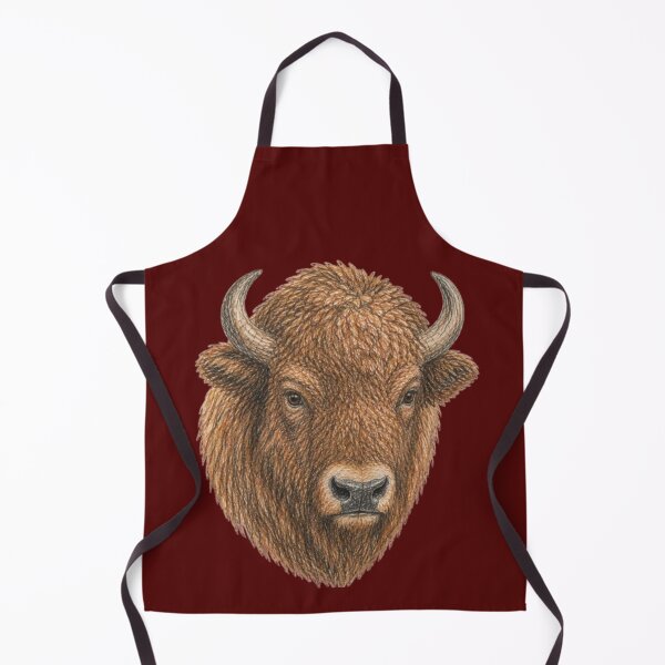 Item preview, Head of a żubr in pencil – European bison designed and sold by JOANNASKAH.