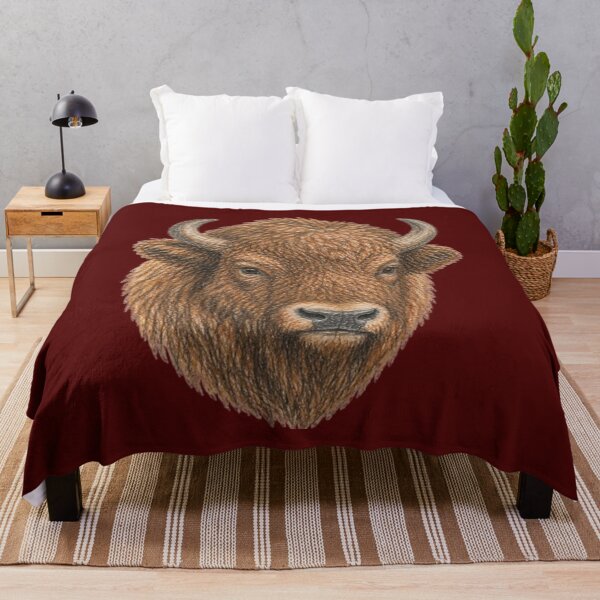 Item preview, Head of a żubr in pencil – European bison designed and sold by JOANNASKAH.