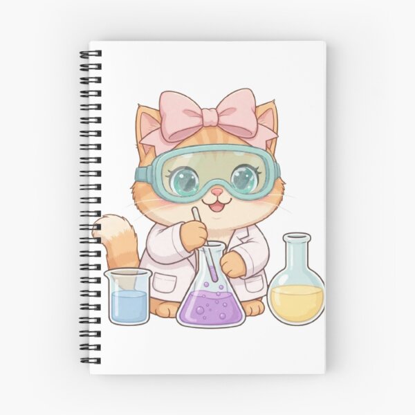 Item preview, Kawaii Science Cat Girl Doing Chemistry Experiment designed and sold by Luna's World .