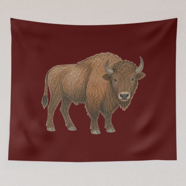 Item preview, European bison in pencil – Wild bison designed and sold by JOANNASKAH.