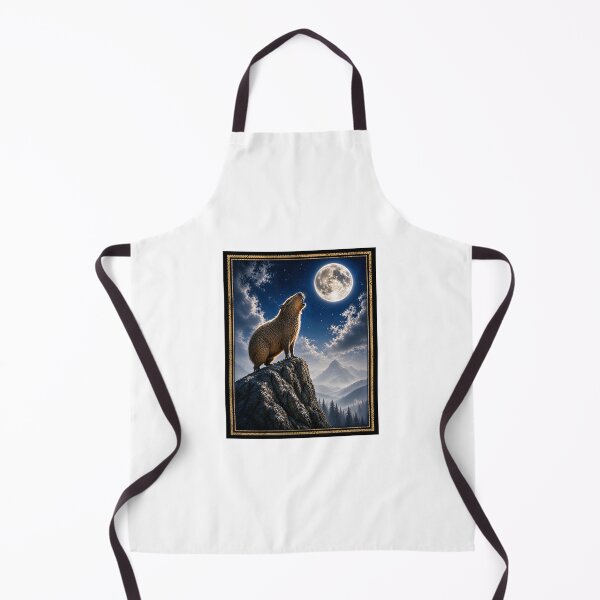 Item preview, Call of the Wild Capybara | Moon Howling Vintage Wilderness Poster designed and sold by UpperClassThreads.