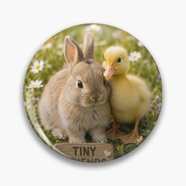 Artikelvorschau, Tiny Friends Bunny Duckling Cute Animals entworfen und verkauft von BagFactoryUK.