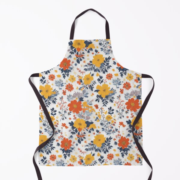 Artikelvorschau, Fröhliches Blumenmuster – Bunte, kleine Blümchen mit marineblauen Blättern entworfen und verkauft von Raloel Art.