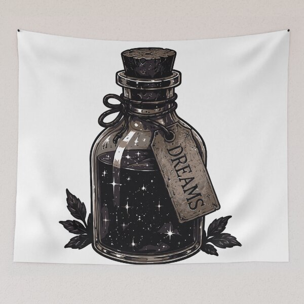 Item preview, Dreams Potion Bottle | Magical Gothic Glass Bottle designed and sold by RidaSalArt.