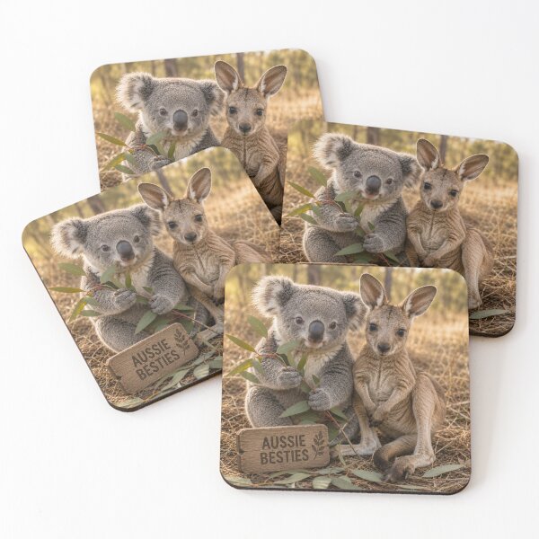 Item preview, Aussie Besties Koala Kangaroo Australian Animals designed and sold by BagFactoryUK.