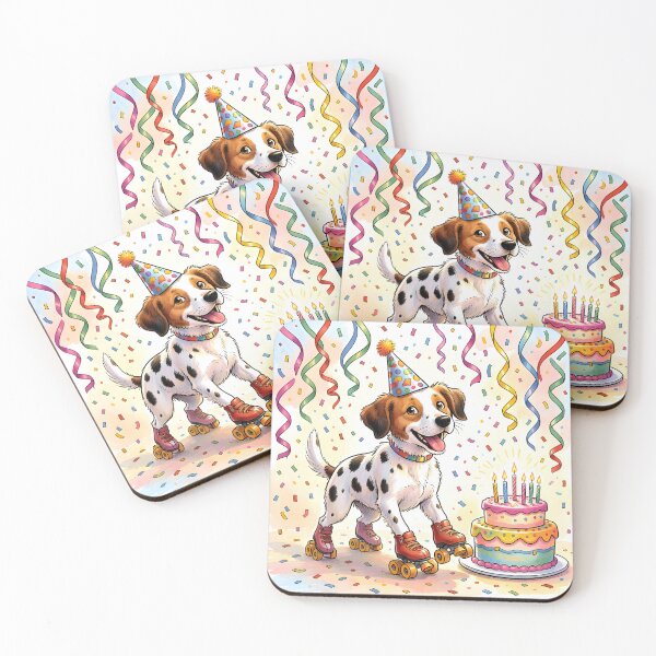 Item preview, Happy Birthday Dog and Cake designed and sold by Sharon Schwalbe.