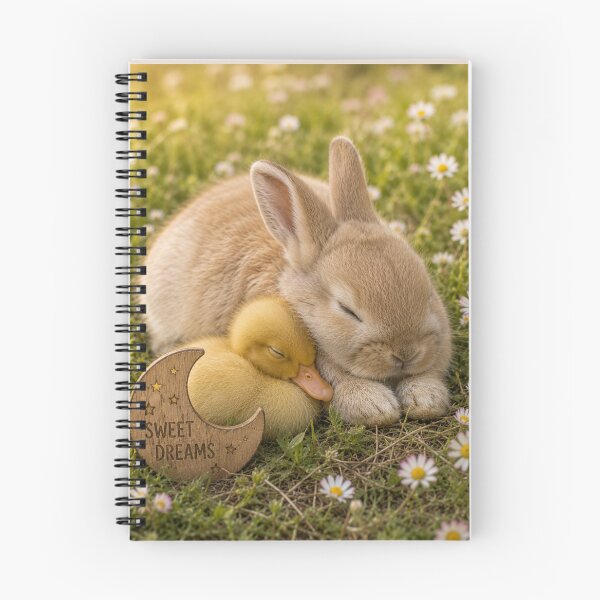 Item preview, Cute Bunny Duckling Sweet Dreams Sleeping Animals designed and sold by BagFactoryUK.