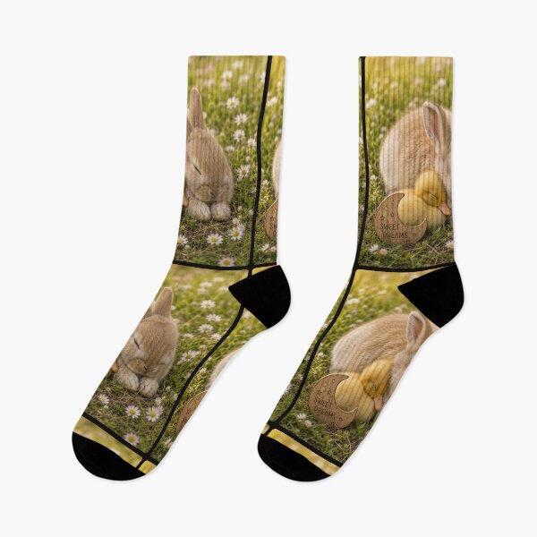 Item preview, Cute Bunny Duckling Sweet Dreams Sleeping Animals designed and sold by BagFactoryUK.