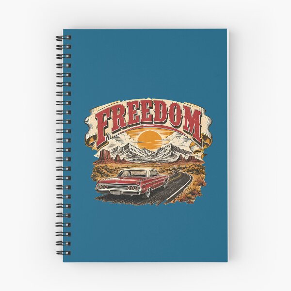 Item preview, Vintage "Freedom" Desert Road Trip Illustration designed and sold by Creatby7030.