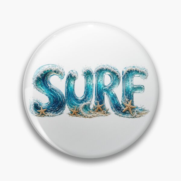 Item preview, Surf Ocean Wave Typography Coastal Beach Lover Crystal Blue Water Lettering Summer Vacation Aesthetic designed and sold by RoPrincess.