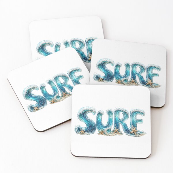 Item preview, Surf Ocean Wave Typography Coastal Beach Lover Crystal Blue Water Lettering Summer Vacation Aesthetic designed and sold by RoPrincess.