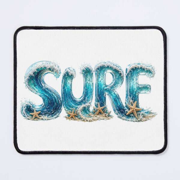 Item preview, Surf Ocean Wave Typography Coastal Beach Lover Crystal Blue Water Lettering Summer Vacation Aesthetic designed and sold by RoPrincess.