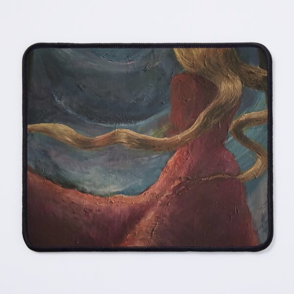 Item preview, Woman Gazing at Moon, Red Dress Painting designed and sold by Canislupus80.