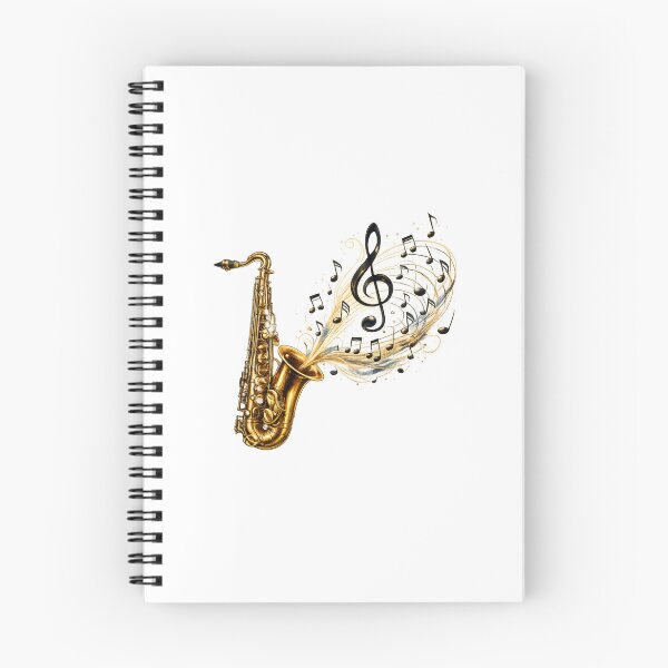 Item preview, Saxophone Music Notes Treble Clef Jazz Instrument Graphic Design designed and sold by Fabrifrank.
