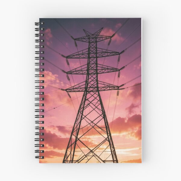 Item preview, Pylon Silhouette Dramatic Purple Sunset designed and sold by pinkal.