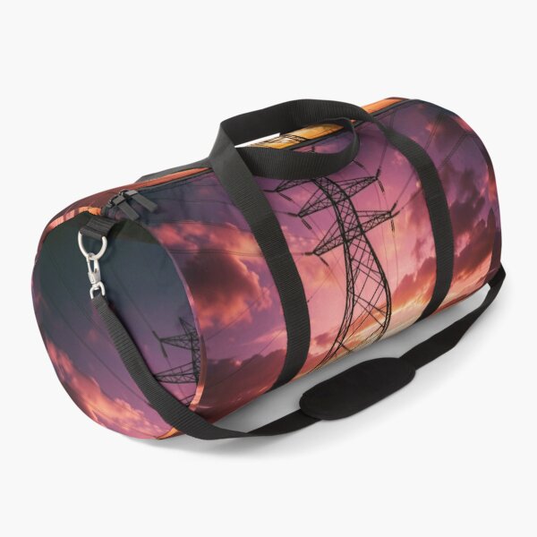 Item preview, Pylon Silhouette Dramatic Purple Sunset designed and sold by pinkal.