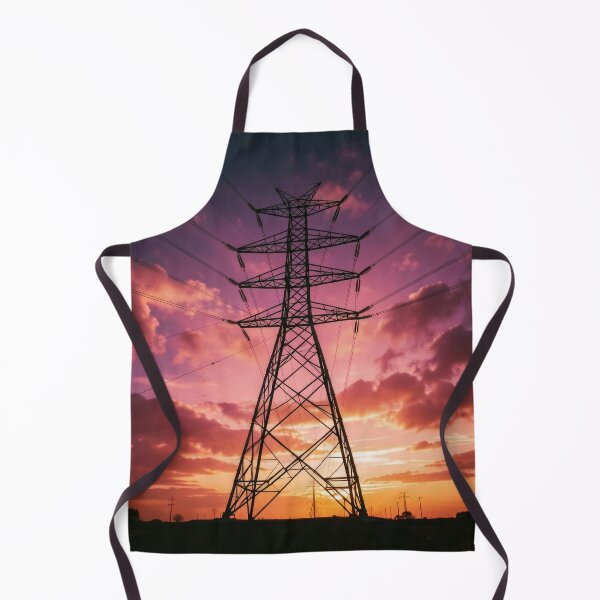 Item preview, Pylon Silhouette Dramatic Purple Sunset designed and sold by pinkal.