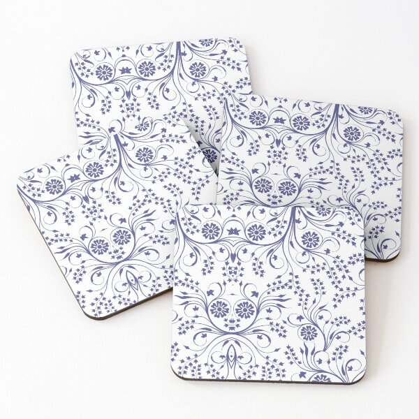 Item preview, Blue and White Floral Pattern designed and sold by MayaCordalia.