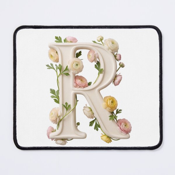 Item preview, Botanical Floral Letter R Monogram designed and sold by Helenaphotoart.