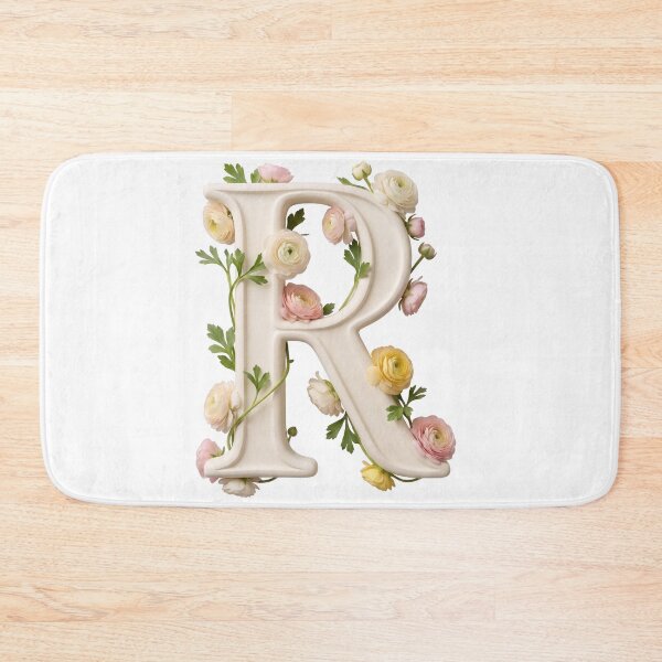 Item preview, Botanical Floral Letter R Monogram designed and sold by Helenaphotoart.