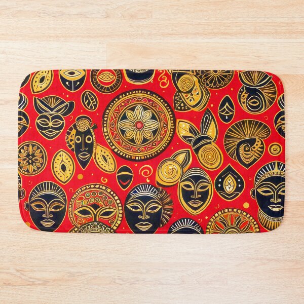 Item preview, African Masks And Symbols Red, Golden, Black Pattern designed and sold by DEC02.