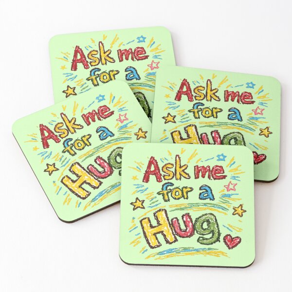 Item preview, Ask Me for a Hug | Funny Scribble Doodle Aesthetic Sticker designed and sold by designbyuzi.