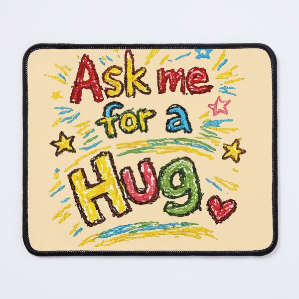 Item preview, Ask Me for a Hug | Funny Scribble Doodle Aesthetic Sticker designed and sold by designbyuzi.
