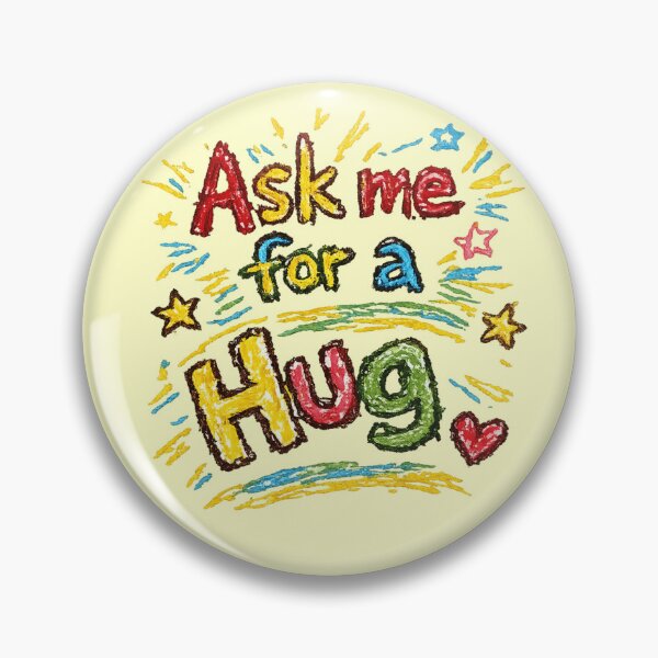 Item preview, Ask Me for a Hug | Funny Scribble Doodle Aesthetic Sticker designed and sold by designbyuzi.