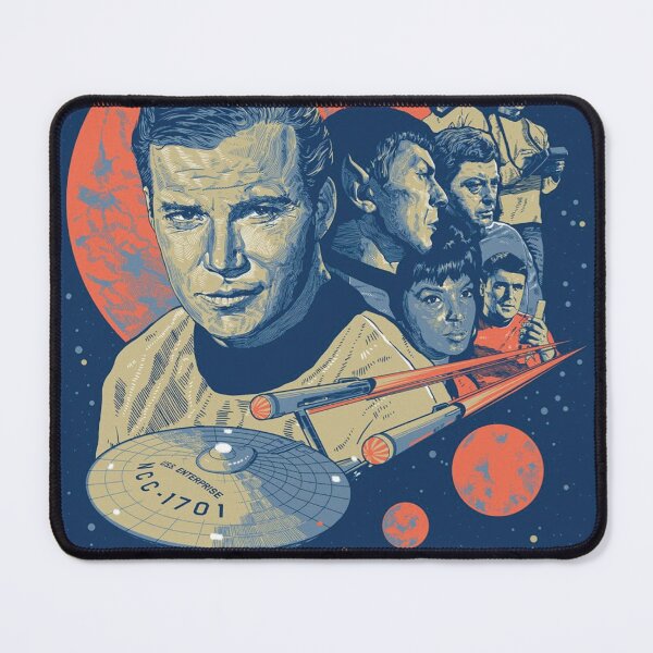 Item preview, USS Enterprise Blueprint and Sci-Fi Movie Quotes Fan Art Poster designed and sold by benja-08.