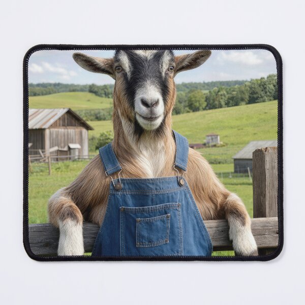 Item preview, Goat Leaning on a Country Fence designed and sold by Maria Dryfhout.